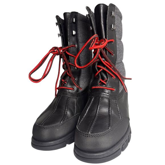Ralph Lauren Quinlyn Lace Up Rain Snow Boots Womens 7.5 Gorpcore Apres Ski - Picture 12 of 15